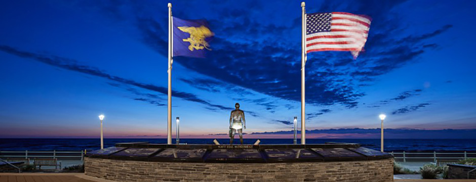 Navy Seal Monument evening shot